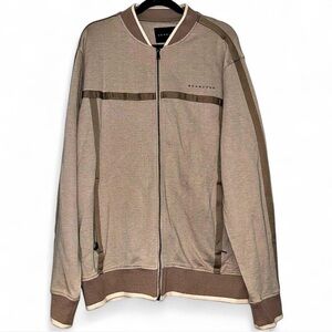 Sean John Men's Beige Zip-Up Sweater